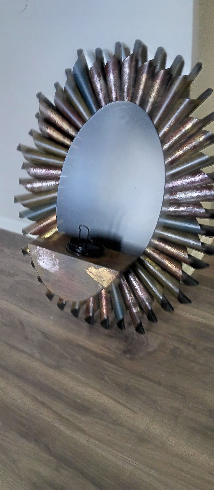 Vintage wall decor with candle holder