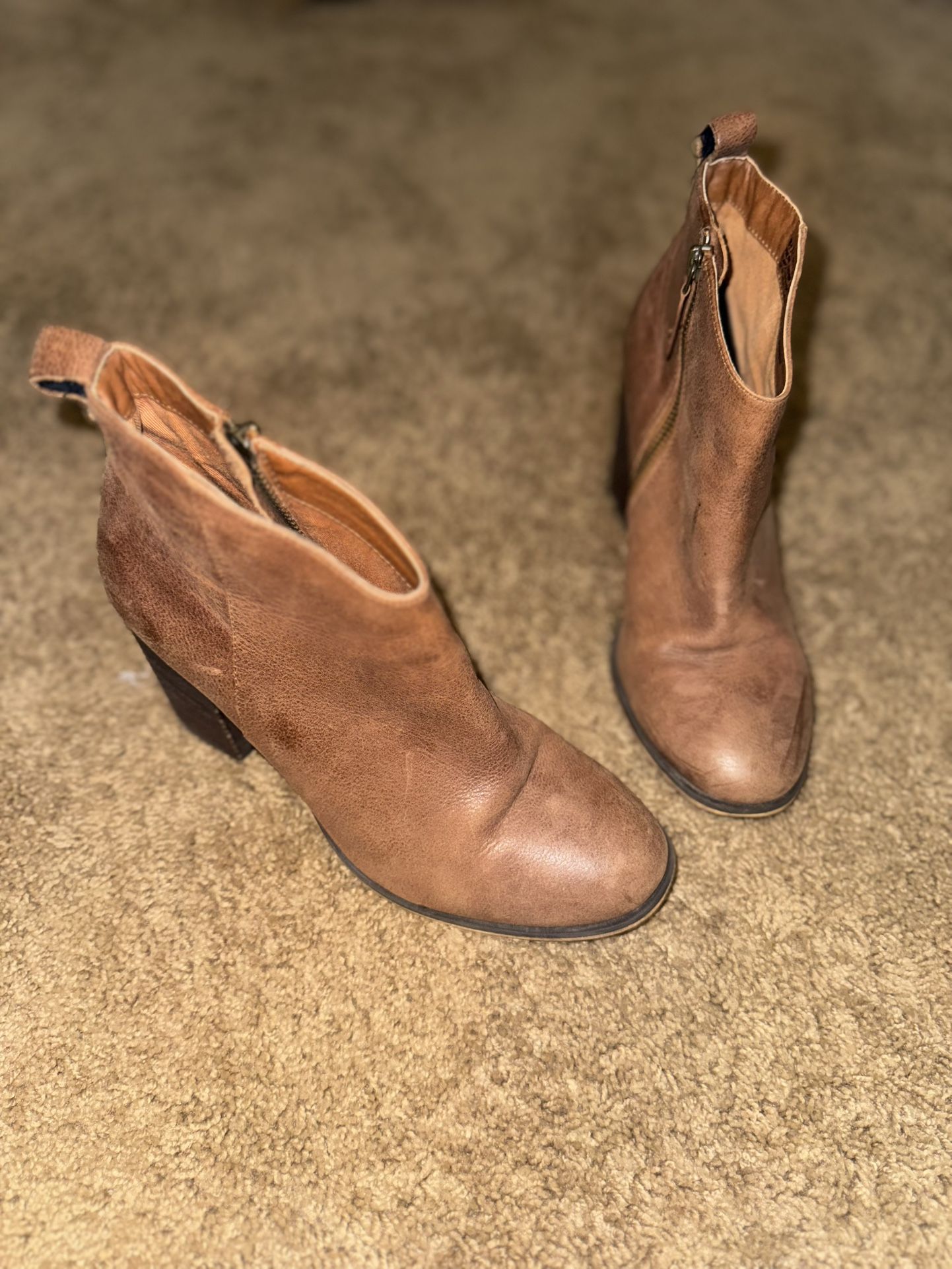 B.P. Brown Leather Booties 