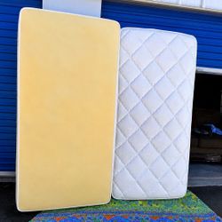 Twin Bed Mattress Box And Metal Bed Frame 