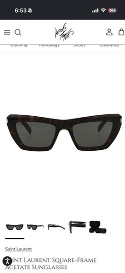 Saint Laurent SQUARE-FRAME ACETATE SUNGLASSES