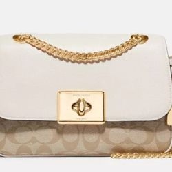 Coach Cassidy Crossbody In Signature Canvas In White 