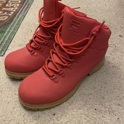 Red Fila Boots Size 11