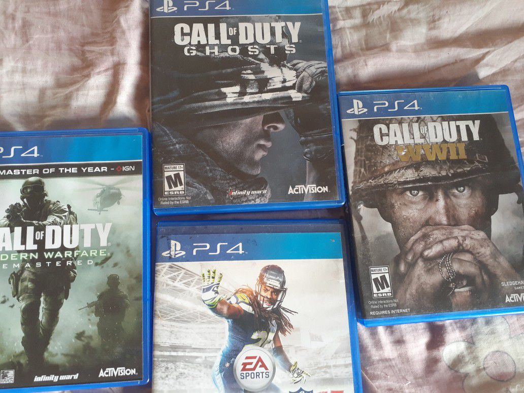 All in good condition ps4 games