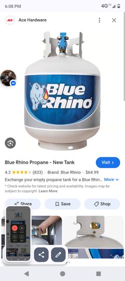 Propane 2 Blue  Rhino & 4 Propane Tanks