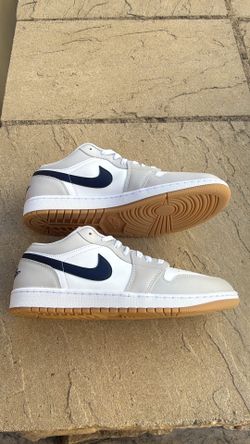 New Nike air Jordan 1 low white navy neutral grey Georgetown shoes Men’s 11