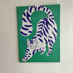Cat Canvas Painting 