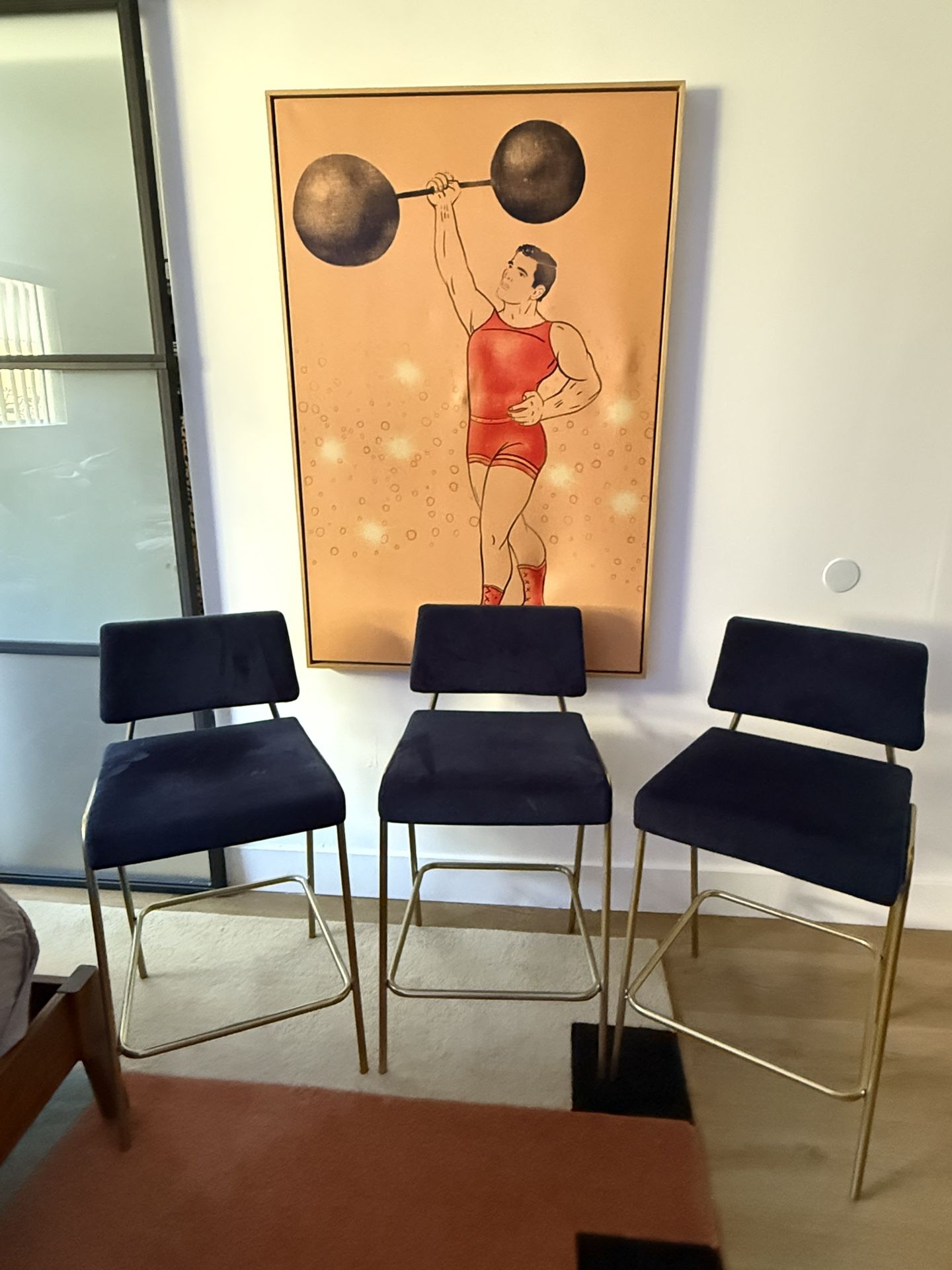 West Elm Midcentury Modern Counter Stools - Set Of 3