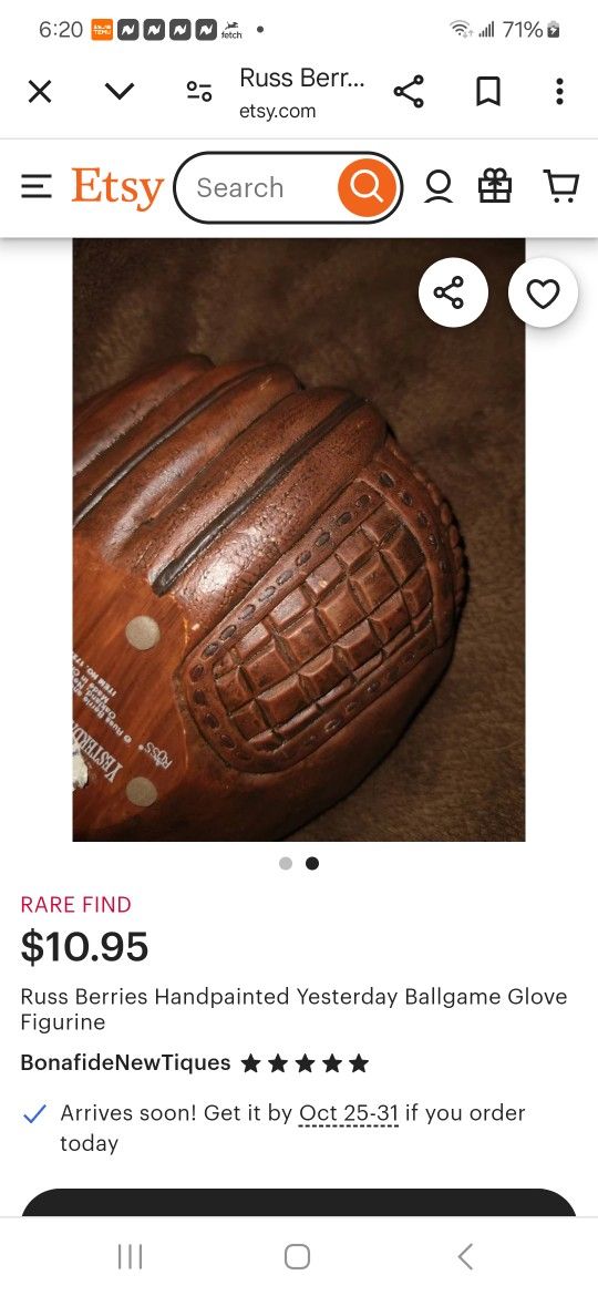 Ceramic Baseball / Glove