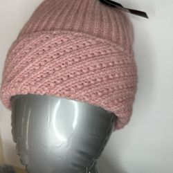 $46 Echo23NYC One Size Chunky  Knit Beanie Pink Salmon