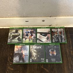 7Xbox One Games - Physical Discs and Cases 