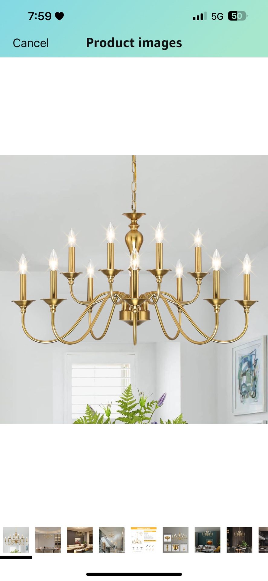 12 Light Gold Antique   Farmhouse Chandeliers for Dining Room Light Fixtures Over Table,Industrial Candle Hanging Light 