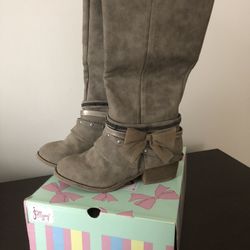 Jelly pop Girls Boots With Bow Size 1M Like New