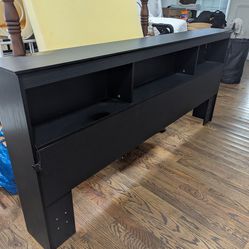 Prepac Black Headboard or Shelf 82"x36"x9"