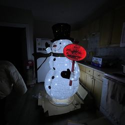 6 foot pop up snowman