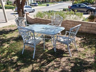 White Patio Set