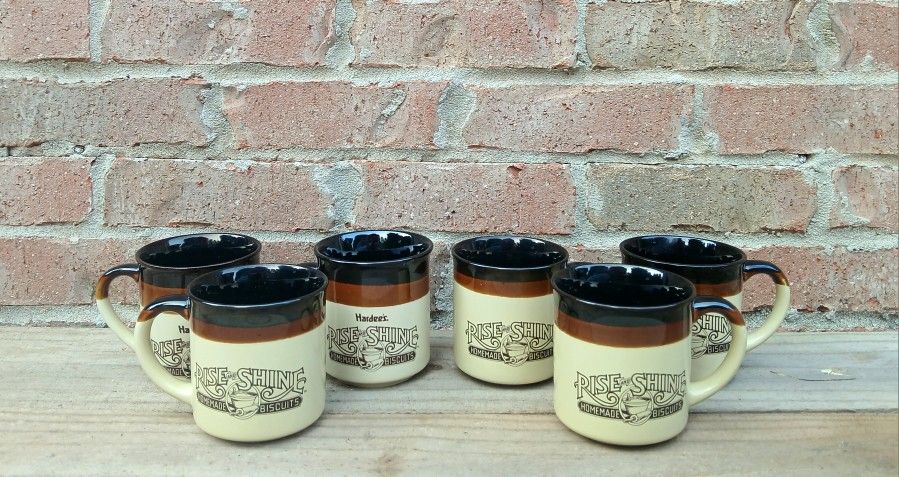 Vintage Hardee's Rise & Shine Mugs 