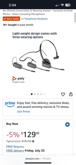 Plantonics Bluetooth Headset