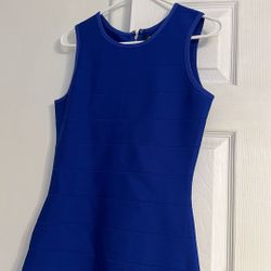 Short Slim Blue Dress 