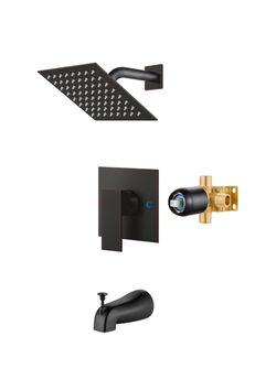 Oil Rubbed Bronze Rain Shower Faucet Set