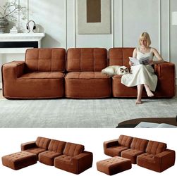 108" Boneless sectional Couch for Living Room