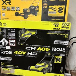 Dewalt & Ryobi Lawnmower READ DISC.