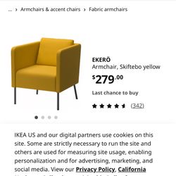 Yellow Ikea Sofa Chair