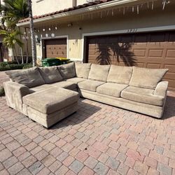 Large beige Sectional 