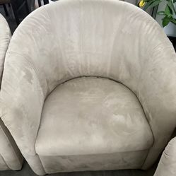 4- Vintage Natuzzi Barrel Chairs