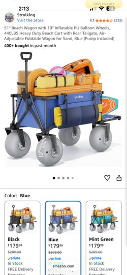 Beach Wagon with large pneumatic wheels