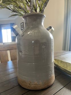 Farmhouse Milk Can Ceramic Vase