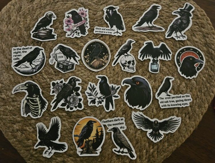 20 Raven Crow stickers