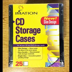 Imation CD/DVD Slim Jewel Cases (25-pack) 