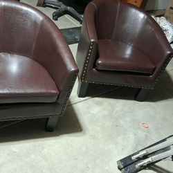 Leather Chairs. 