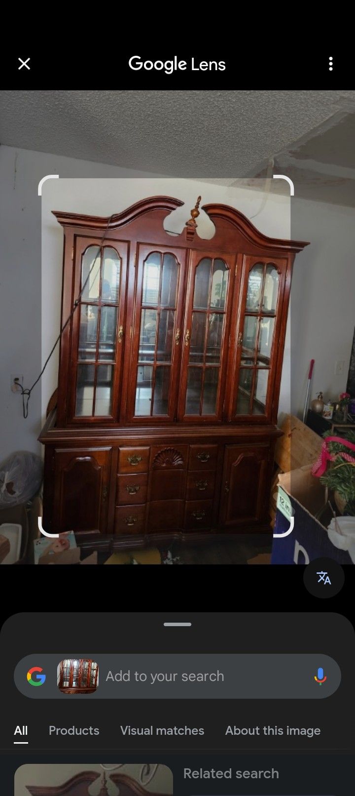 Antique China Cabinet Oakwood