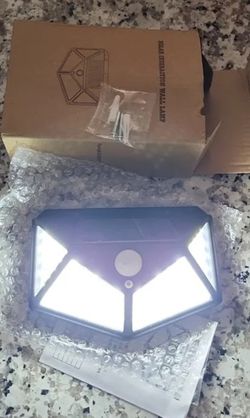 Solar Lights Outdoor 100LED/3 Modes 270° Lighting Angle Motion Sensor Security Lights, IP65 Waterproof Wall Lights Solar Powered (3 Available)