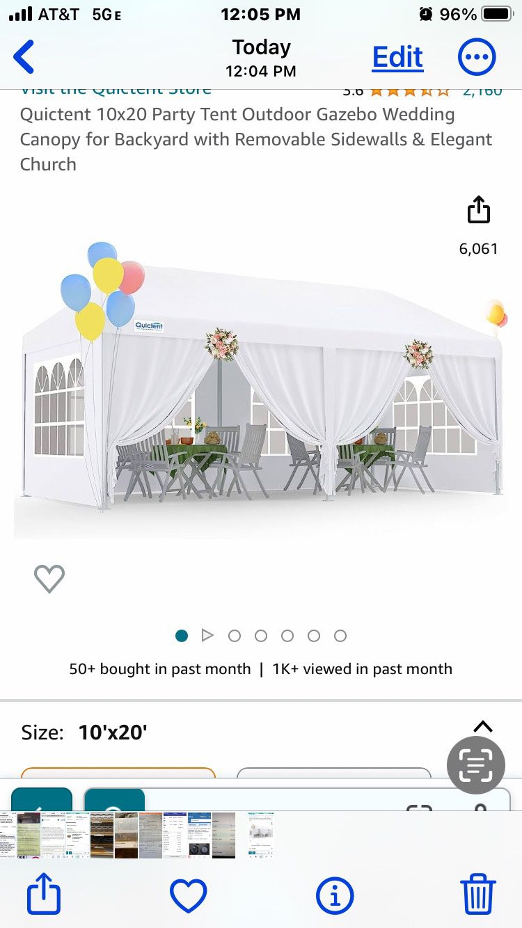 Two Event Tents For Sale. Used Only Once For Daughter’s Graduation.
