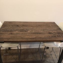 CB2 Bar Height kitchen Table And 2 Room And Board chairs