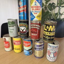 Vintage beer cans
