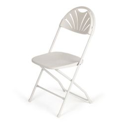 White Fan Back Chair 