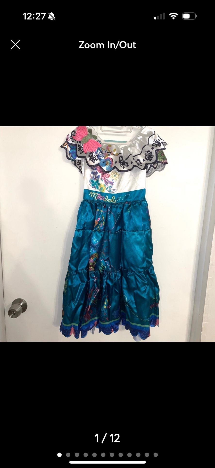 Mirabel Isabella Dress Halloween Costume For Girls With Accessories Size 6-7 Yrs