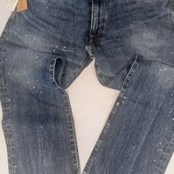 New men's Polo 36x30  Paint Splatter jeans