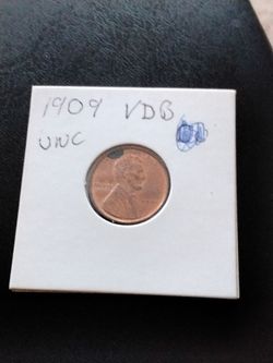 Uncirculated 1909 VDB Lincoln wheat penny