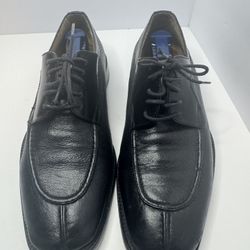 San Remo Italy Black Leather Oxfords Size 10