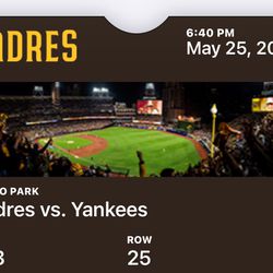 Yankees V Padres Saturday May 25 , Right Behind Tatis