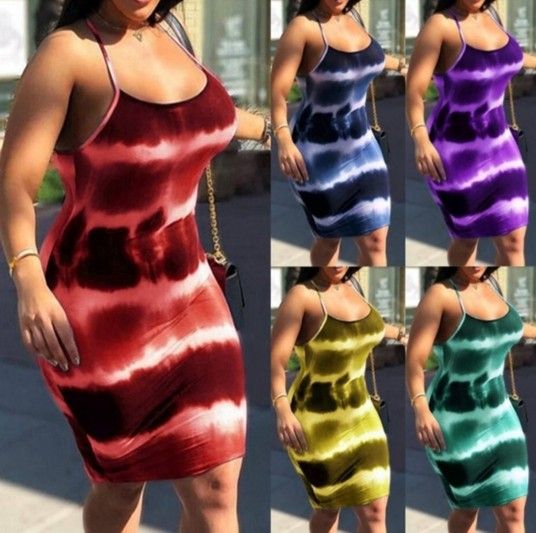 Tye Dye Backless Summer Dress