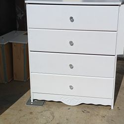 4 Drawer White Dresser 