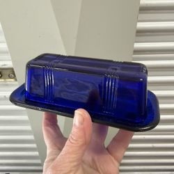 Cobalt Blue Butter Dish