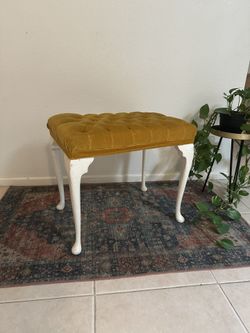 Adorable mustard yellow foot stool/ small bench