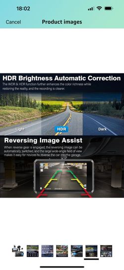 Miden S7 2.5K Dash Cam Front & Rear With 64GB Card - 1600P+1080P, 176°+160° Wide Angle, G-Sensor, Night Vision, Parking Monitor