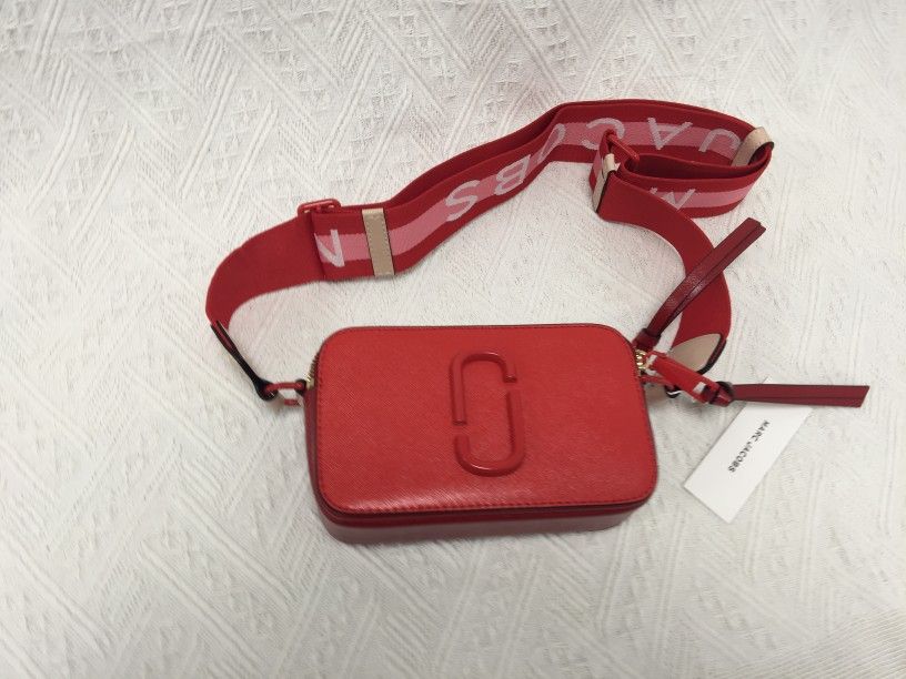 Marc Jacobs Snapshot Crossbody Bag Sandcastle Red Multi